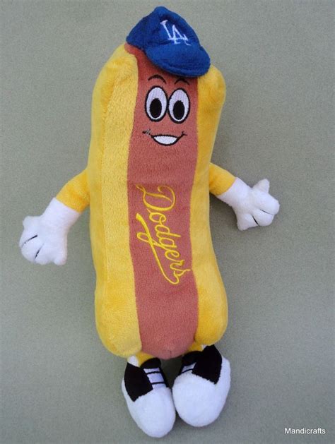 Dodger hot dog mascot